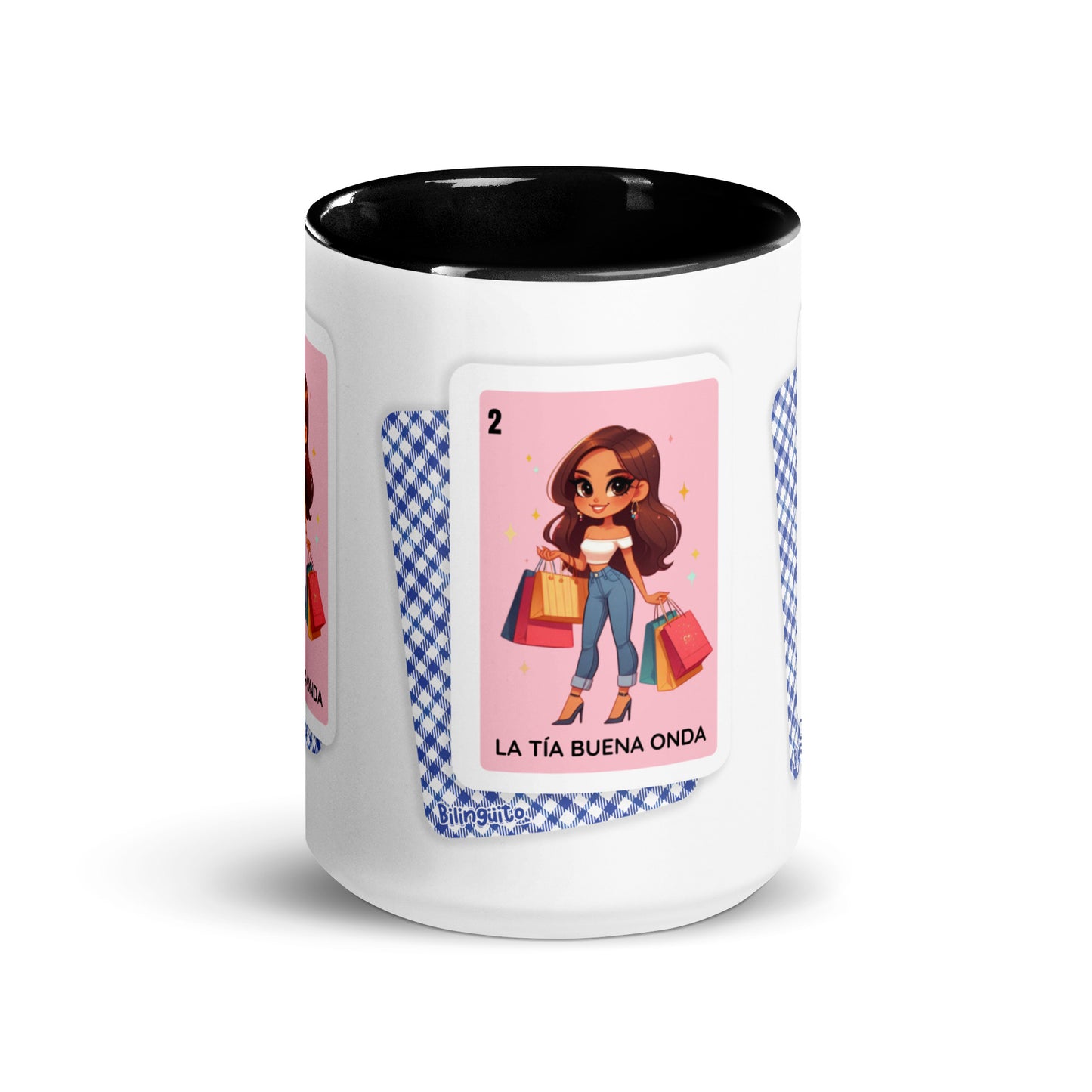 La Tía Buena Onda Loteria Card- Mug with Color Inside