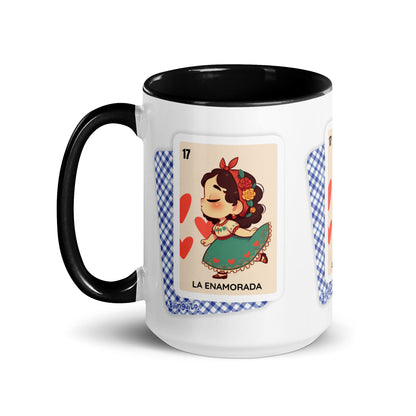 La Enamorada Loteria Card - Mug with Color Inside