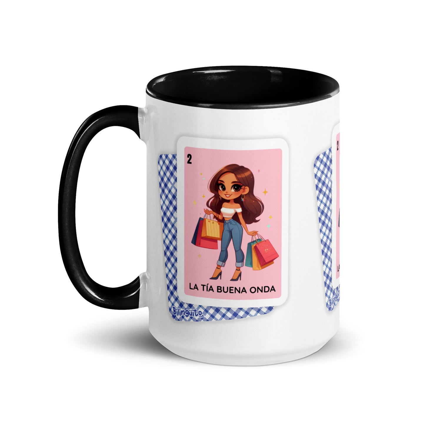 La Tía Buena Onda Loteria Card- Mug with Color Inside