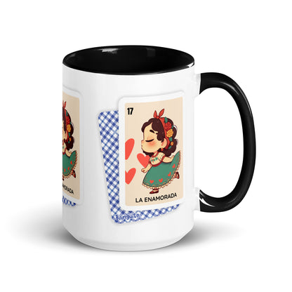 La Enamorada Loteria Card - Mug with Color Inside