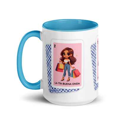 La Tía Buena Onda Loteria Card- Mug with Color Inside