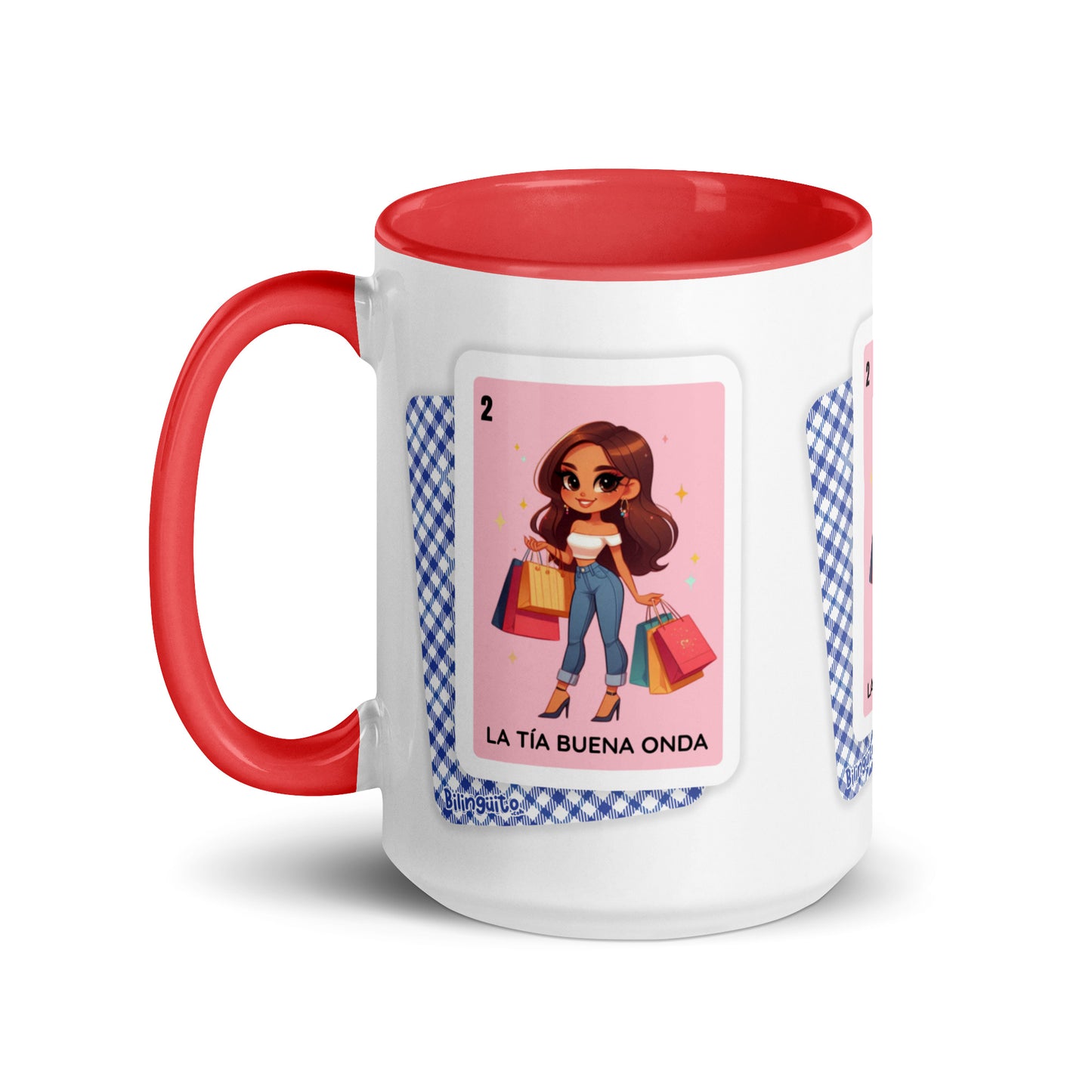 La Tía Buena Onda Loteria Card- Mug with Color Inside