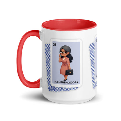 La Emprendedora Loteria Card - Mug with Color Inside