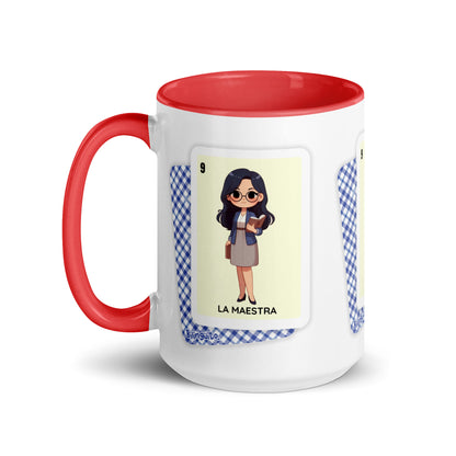 La Maestra Loteria Card - Mug with Color Inside