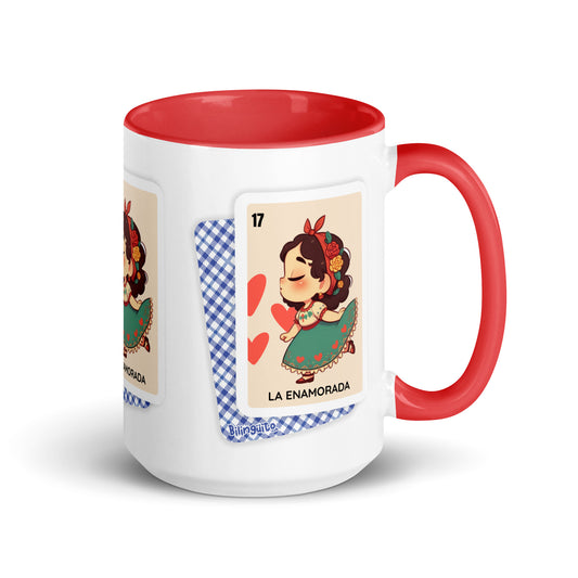 La Enamorada Loteria Card - Mug with Color Inside